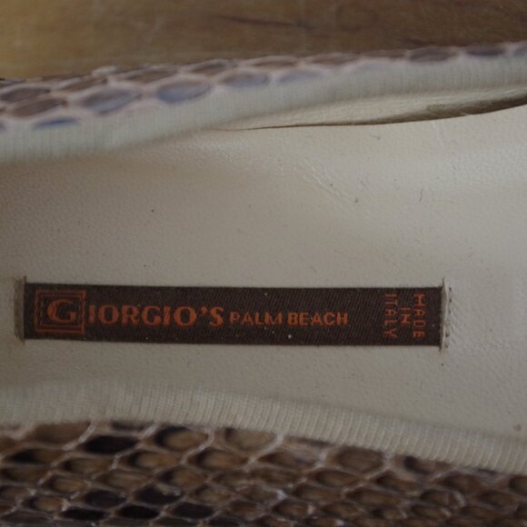 Giorgio's of Palm Beach Snakeskin Italian Made Flats Size 36 - Picture 6 of 10